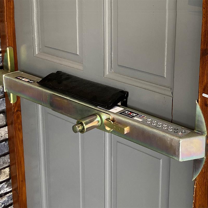 Loxal Locking Bar Pro installed on Door